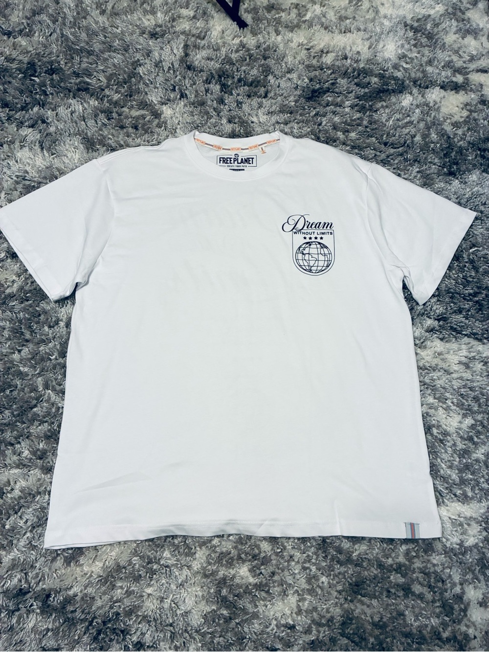 Free Planet Men's White 'Dream Without Limits' Chest Graphic Tee